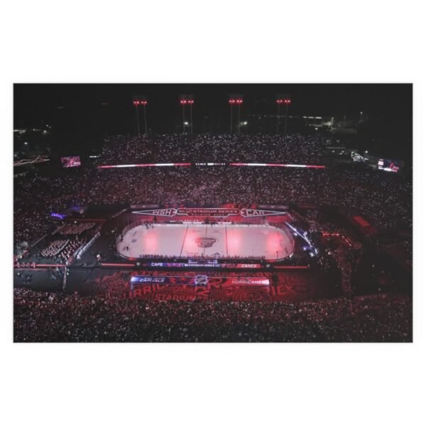 2023 Stadium Series Carter-Finley Stadium - Washington Capitals vs Carolina Hurricanes Indoor and Outdoor Silk Posters - Image 2