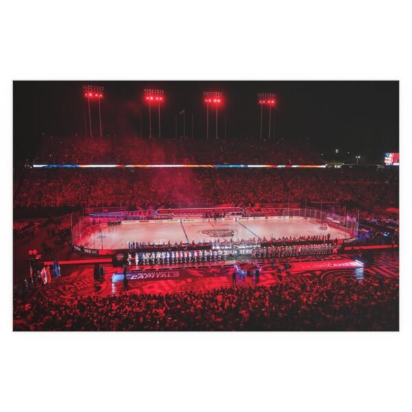 2023 Stadium Series Carter-Finley Stadium - Washington Capitals vs Carolina Hurricanes Indoor and Outdoor Silk Posters - Image 2
