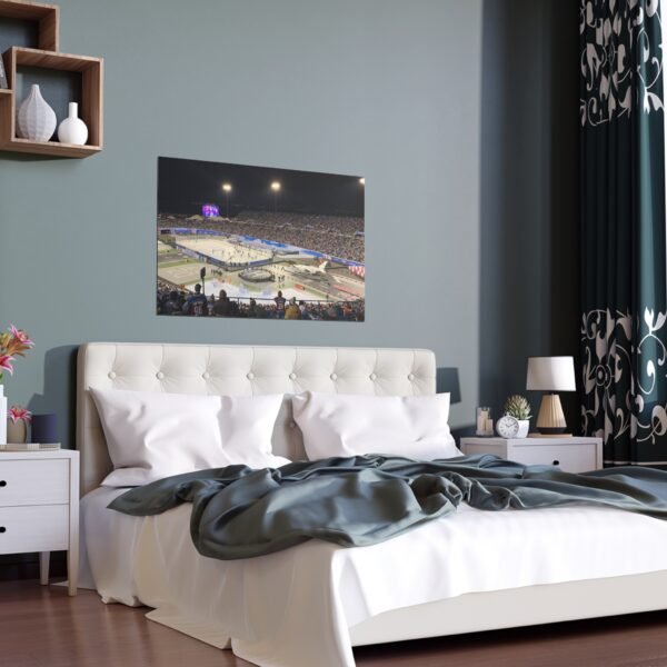 2020 Stadium Series Falcon Stadium - Los Angeles Kings vs Colorado Avalanche Indoor and Outdoor Silk Posters