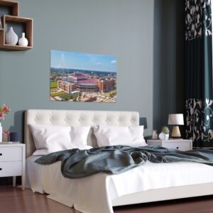 Oklahoma Sooners Gaylord Family Oklahoma Memorial Stadium Indoor and Outdoor Silk Posters