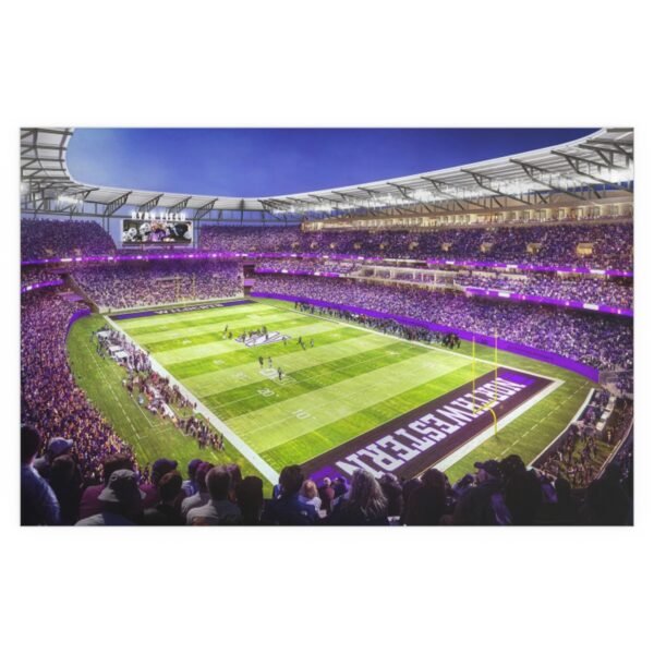 Northwestern Wildcats Welsh–Ryan Arena Indoor and Outdoor Silk Posters - Image 2
