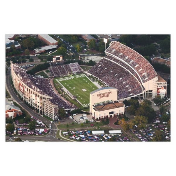 Mississippi State Bulldogs Davis Wade Stadium Indoor and Outdoor Silk Posters - Image 2