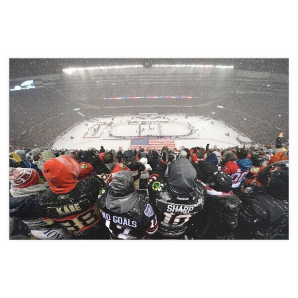 2014 Stadium Series Soldier Field - Pittsburgh Penguins vs Chicago Blackhawks Indoor and Outdoor Silk Posters - Image 2
