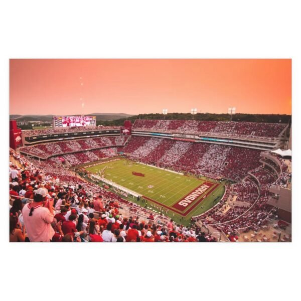 Arkansas Razorbacks Donald W. Reynolds Razorback Stadium Indoor and Outdoor Silk Posters - Image 2