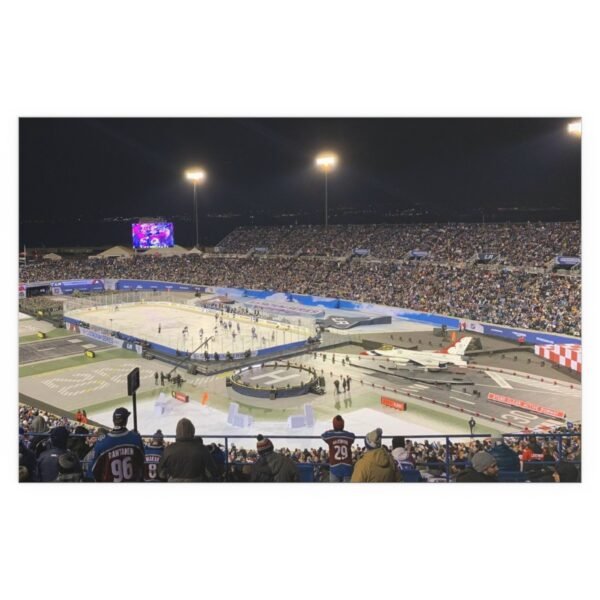 2020 Stadium Series Falcon Stadium - Los Angeles Kings vs Colorado Avalanche Indoor and Outdoor Silk Posters - Image 2
