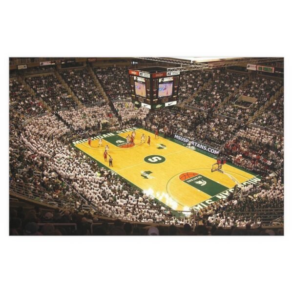 Michigan State Spartans Jack Breslin Student Events Center Indoor and Outdoor Silk Posters - Image 2