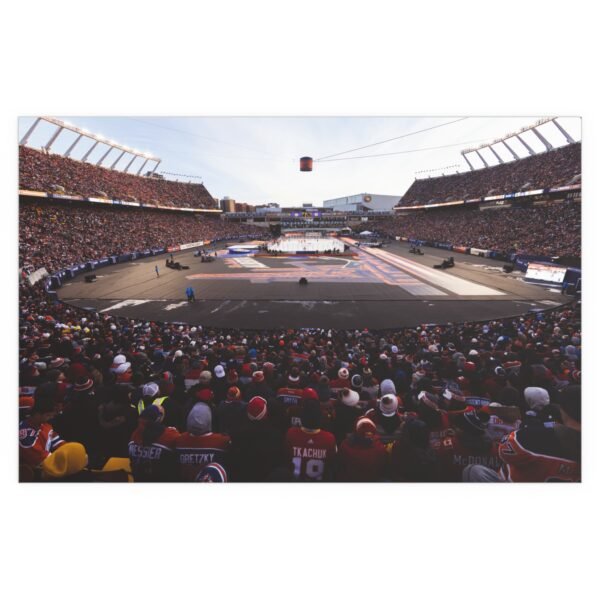 2023 Heritage Classic Commonwealth Stadium - Calgary Flames vs Edmonton Oilers Indoor and Outdoor Silk Posters - Image 2