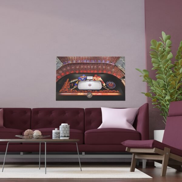 2023 Heritage Classic Commonwealth Stadium - Calgary Flames vs Edmonton Oilers Indoor and Outdoor Silk Posters - Image 3
