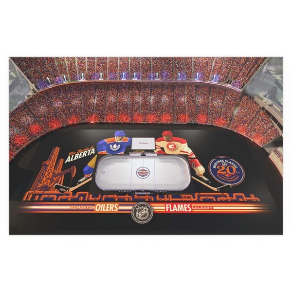 2023 Heritage Classic Commonwealth Stadium - Calgary Flames vs Edmonton Oilers Indoor and Outdoor Silk Posters - Image 2