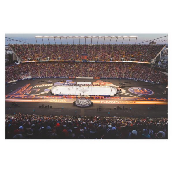 2023 Heritage Classic Commonwealth Stadium - Calgary Flames vs Edmonton Oilers Indoor and Outdoor Silk Posters - Image 2