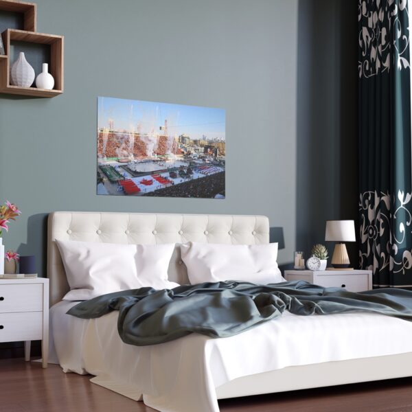 2011 Heritage Classic McMahon Stadium - Montréal Canadiens vs Calgary Flames Indoor and Outdoor Silk Posters