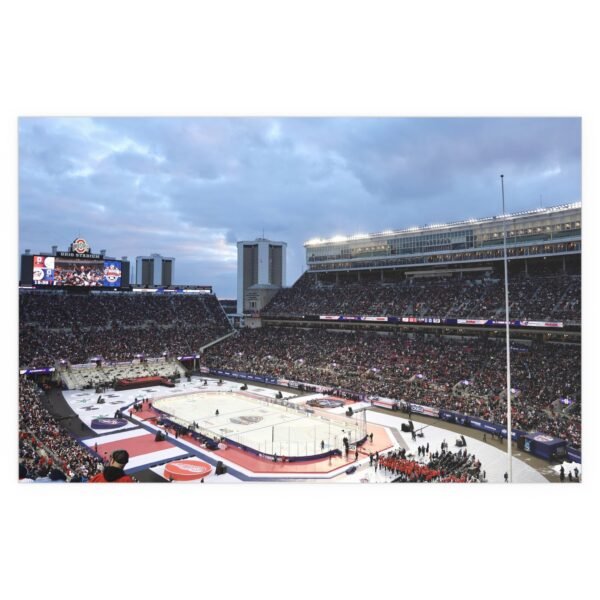2025 Stadium Series Ohio Stadium - Detroit Red Wings vs Columbus Blue Jackets Indoor and Outdoor Silk Posters - Image 2