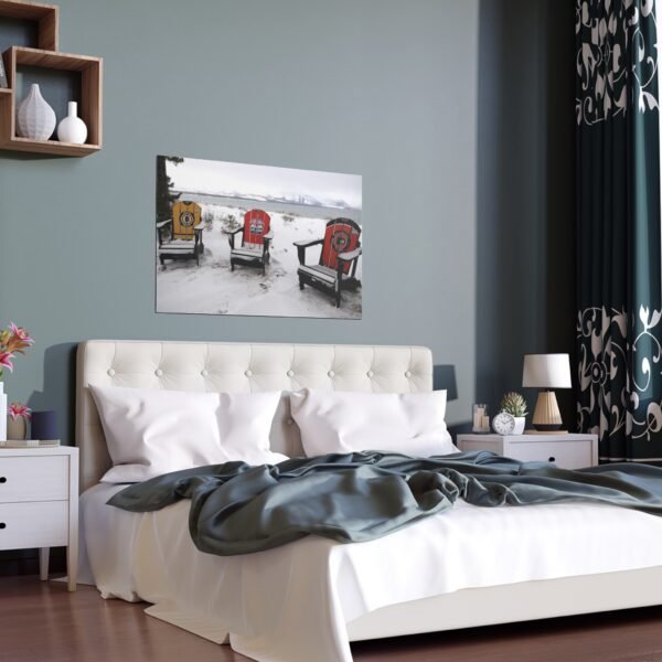 2021 NHL Outdoors at Lake Tahoe Edgewood Tahoe Resort - Philadelphia Flyers vs  Boston Bruins Indoor and Outdoor Silk Posters