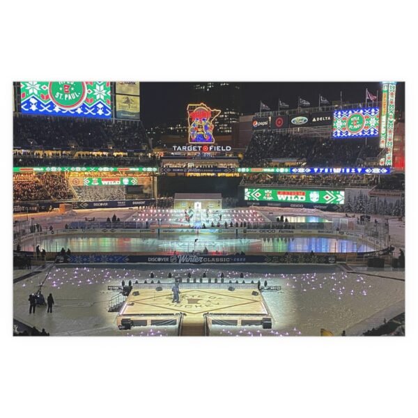 2022 Winter Classic Target Field - St. Louis Blues vs Minnesota Wild Indoor and Outdoor Silk Posters - Image 2