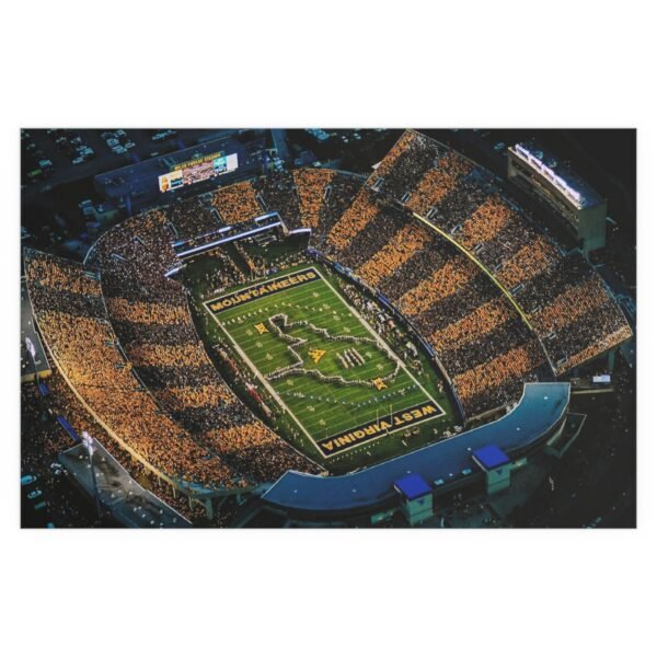 West Virginia Mountaineers Milan Puskar Stadium Indoor and Outdoor Silk Posters - Image 2