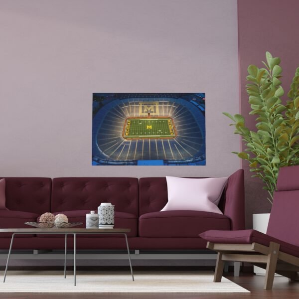 Michigan Wolverines Michigan Stadium Indoor and Outdoor Silk Posters - Image 3