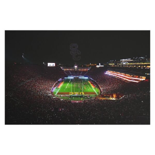 USC Trojans United Airlines Field at the Los Angeles Memorial Coliseum Indoor and Outdoor Silk Posters - Image 2