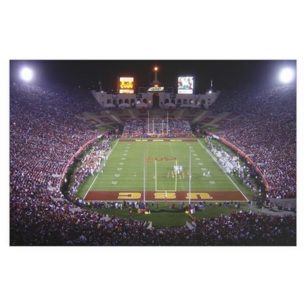 USC Trojans United Airlines Field at the Los Angeles Memorial Coliseum Indoor and Outdoor Silk Posters - Image 2