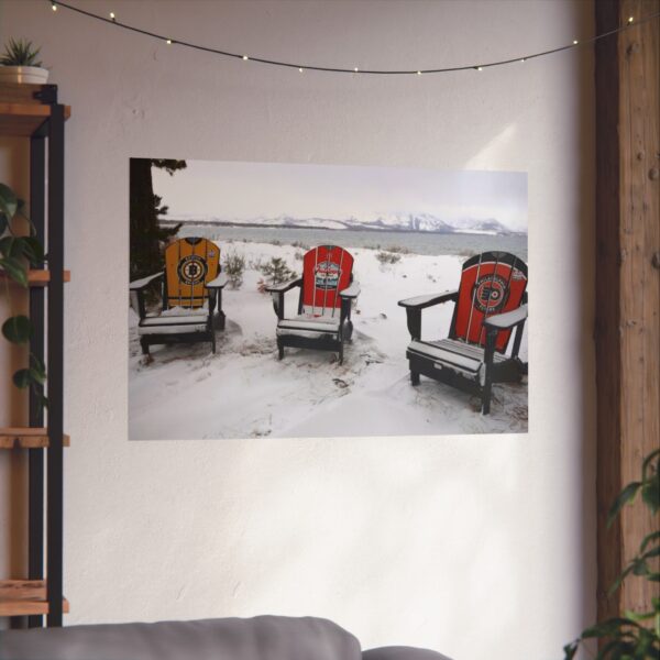 2021 NHL Outdoors at Lake Tahoe Edgewood Tahoe Resort - Philadelphia Flyers vs  Boston Bruins Fine Art Posters - Image 3