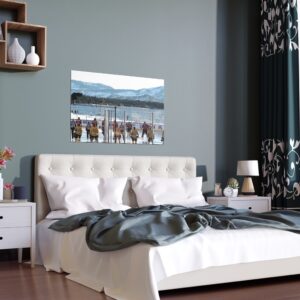 2021 NHL Outdoors at Lake Tahoe Edgewood Tahoe Resort - Philadelphia Flyers vs  Boston Bruins Indoor and Outdoor Silk Posters