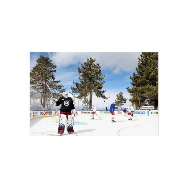 2021 NHL Outdoors at Lake Tahoe Edgewood Tahoe Resort - Vegas Golden Knights vs Colorado Avalanche Fine Art Posters