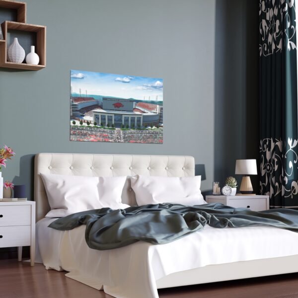 Arkansas Razorbacks Donald W. Reynolds Razorback Stadium Indoor and Outdoor Silk Posters