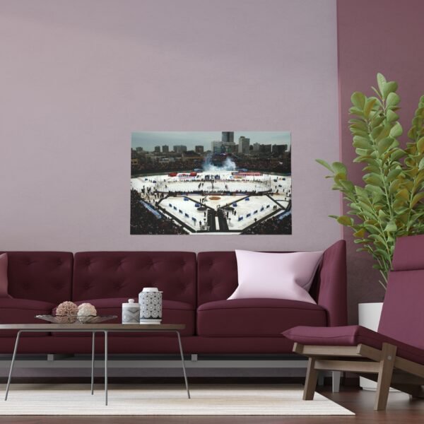 2009 Winter Classic Wrigley Field - Detroit Red Wings vs  Chicago Blackhawks Indoor and Outdoor Silk Posters - Image 3