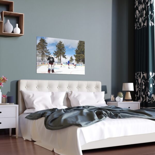 2021 NHL Outdoors at Lake Tahoe Edgewood Tahoe Resort - Vegas Golden Knights vs Colorado Avalanche Indoor and Outdoor Silk Posters