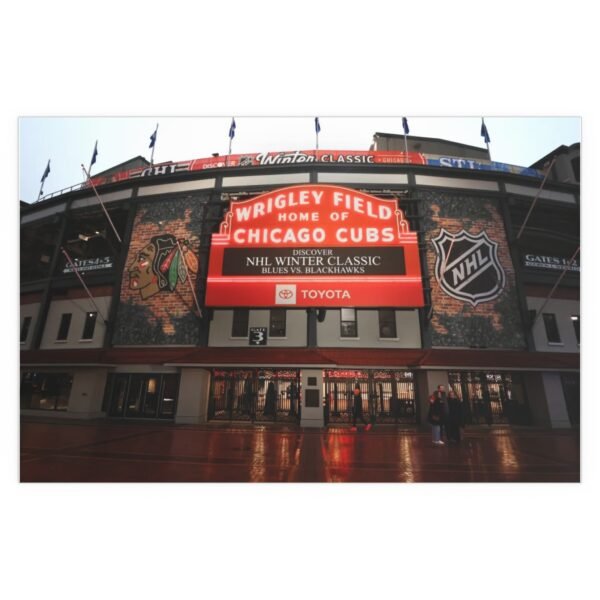 2024 Winter Classic Wrigley Field - St. Louis Blues vs Chicago Blackhawks Indoor and Outdoor Silk Posters - Image 2