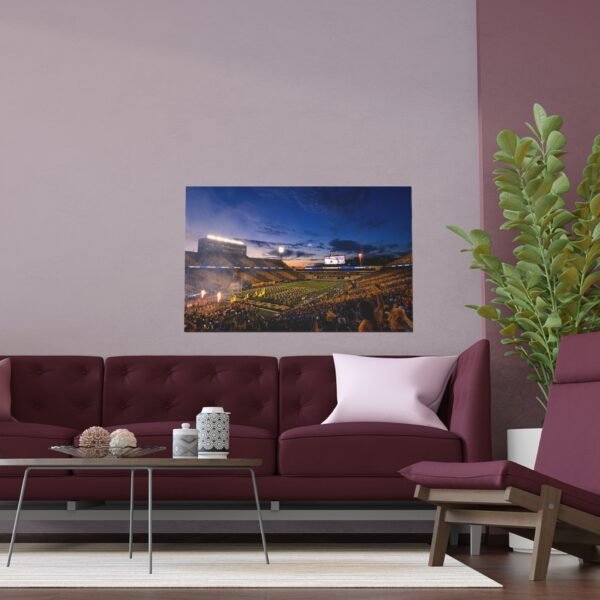 West Virginia Mountaineers Milan Puskar Stadium Indoor and Outdoor Silk Posters - Image 3