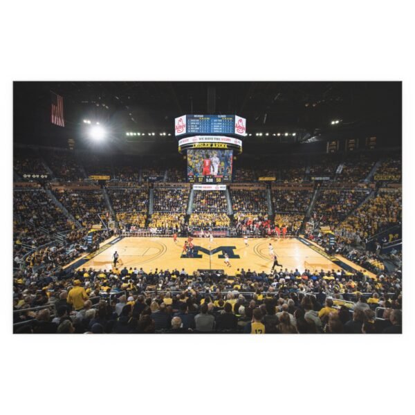 Michigan Wolverines Crisler Center Indoor and Outdoor Silk Posters - Image 2
