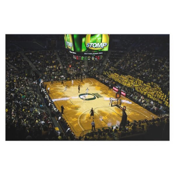 Oregon Ducks Matthew Knight Arena Indoor and Outdoor Silk Posters - Image 2