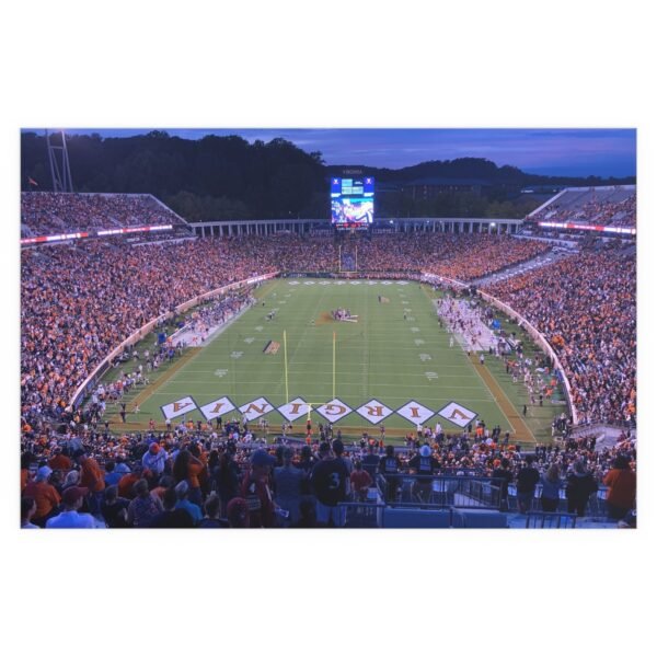 Virginia Cavaliers David A. Harrison III Field at Scott Stadium Indoor and Outdoor Silk Posters - Image 2