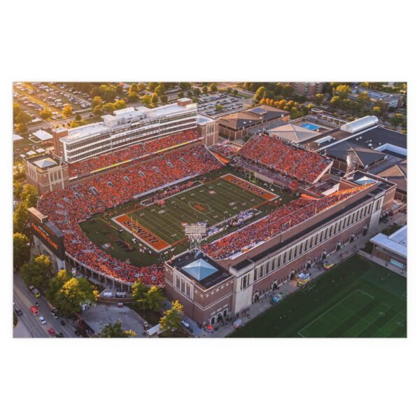 Illinois Fighting Illini Memorial Stadium Indoor and Outdoor Silk Posters - Image 2