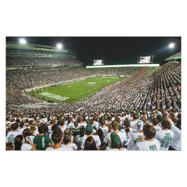 Michigan State Spartans Spartan Stadium Indoor and Outdoor Silk Posters - Image 2