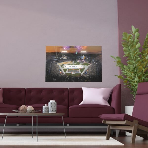 2014 Stadium Series Dodger Stadium - Anaheim Ducks vs Los Angeles Kings Indoor and Outdoor Silk Posters - Image 3