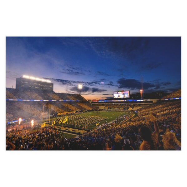 West Virginia Mountaineers Milan Puskar Stadium Indoor and Outdoor Silk Posters - Image 2