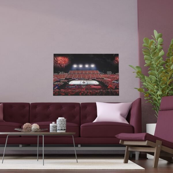 2023 Stadium Series Carter-Finley Stadium - Washington Capitals vs Carolina Hurricanes Indoor and Outdoor Silk Posters - Image 3