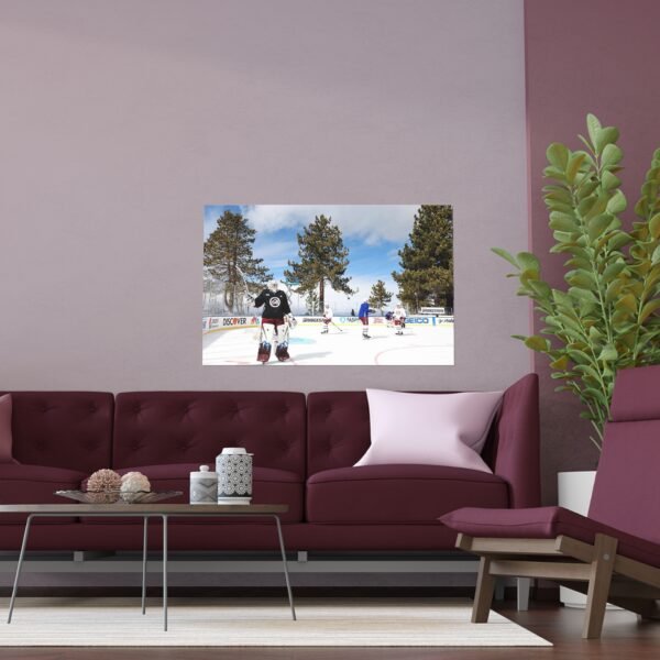 2021 NHL Outdoors at Lake Tahoe Edgewood Tahoe Resort - Vegas Golden Knights vs Colorado Avalanche Indoor and Outdoor Silk Posters - Image 3