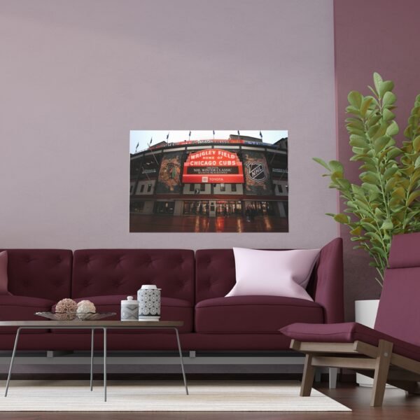 2024 Winter Classic Wrigley Field - St. Louis Blues vs Chicago Blackhawks Indoor and Outdoor Silk Posters - Image 3