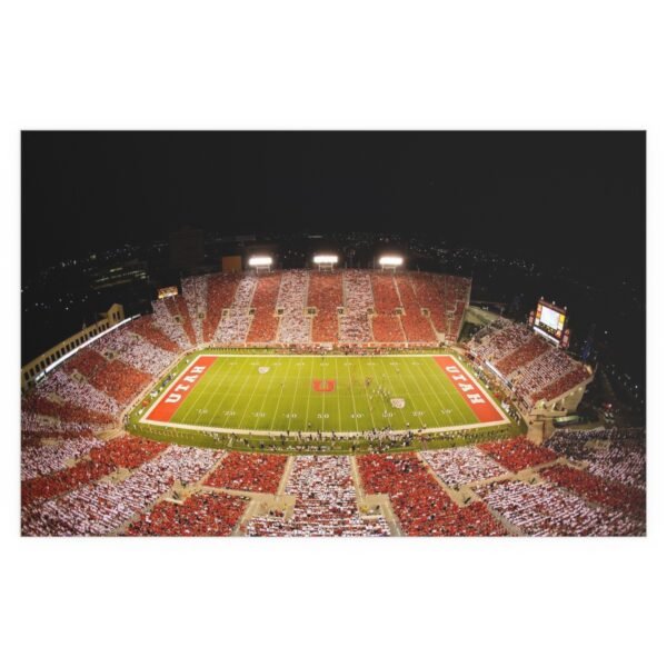 Utah Utes Rice–Eccles Stadium Indoor and Outdoor Silk Posters - Image 2