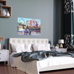 2017 Winter Classic Busch Stadium - Chicago Blackhawks vs St. Louis Blues Indoor and Outdoor Silk Posters