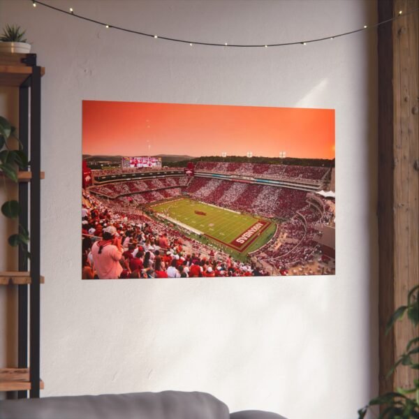 Arkansas Razorbacks Donald W. Reynolds Razorback Stadium Fine Art Posters - Image 3