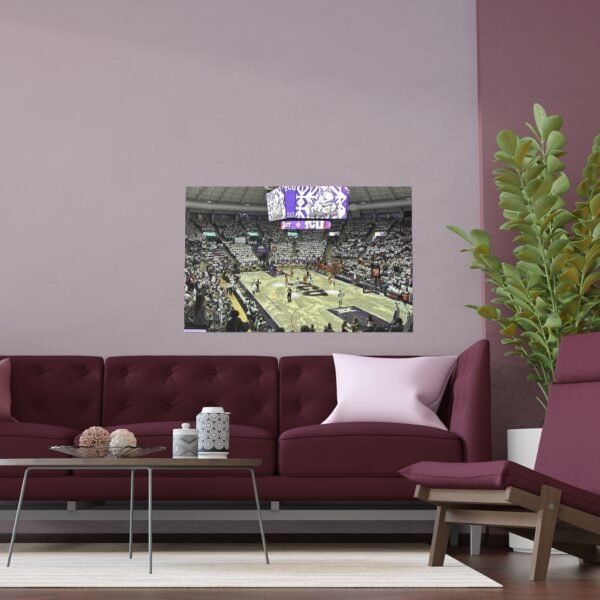 TCU Horned Frogs Ed and Rae Schollmaier Arena Indoor and Outdoor Silk Posters - Image 3