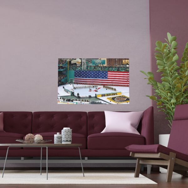 2023 Winter Classic Fenway Park - Pittsburgh Penguins vs Boston Bruins Indoor and Outdoor Silk Posters - Image 3