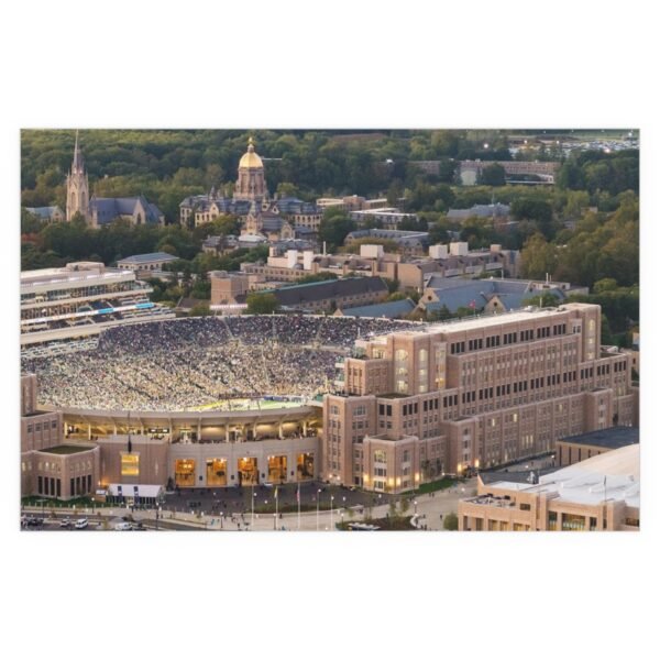 Notre Dame Fighting Irish Notre Dame Stadium Indoor and Outdoor Silk Posters - Image 2