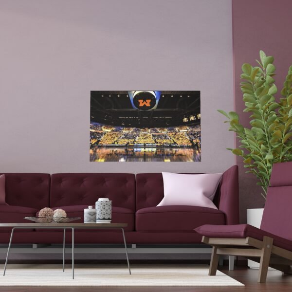 Michigan Wolverines Crisler Center Indoor and Outdoor Silk Posters - Image 3