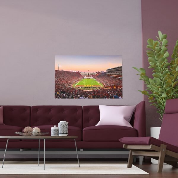 USC Trojans United Airlines Field at the Los Angeles Memorial Coliseum Indoor and Outdoor Silk Posters - Image 3