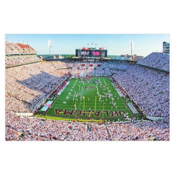 Oklahoma Sooners Gaylord Family Oklahoma Memorial Stadium Indoor and Outdoor Silk Posters - Image 2