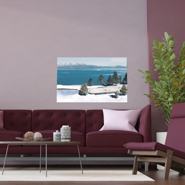 2021 NHL Outdoors at Lake Tahoe Edgewood Tahoe Resort - Vegas Golden Knights vs Colorado Avalanche Indoor and Outdoor Silk Posters - Image 3